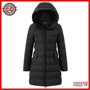Women's Slim Fit Puffer Coat Lightweight Winter Jacket Hooded Warm